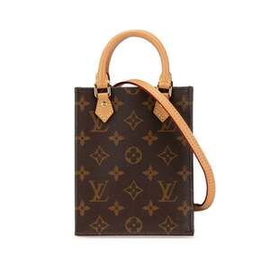 LOUIS VUITTON Authentic Brown Monogram Leather Shoulder Bag